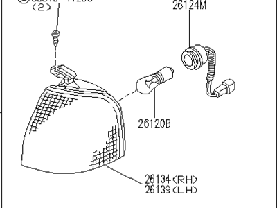 Infiniti 26135-4GA0A Turn Signal Lamp Assy-Front,LH