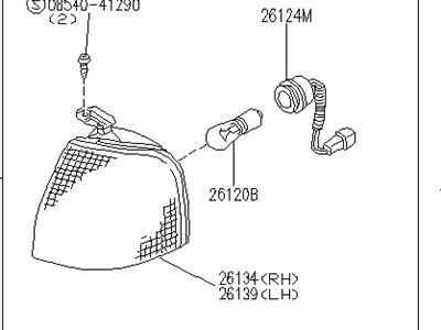 Infiniti B6130-62J00 Lamp Assembly-Turn Signal,Front RH