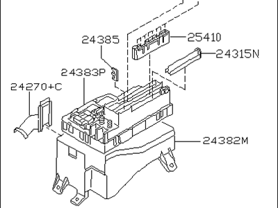 2000 Infiniti Q45 Relay Block - 24380-4P000