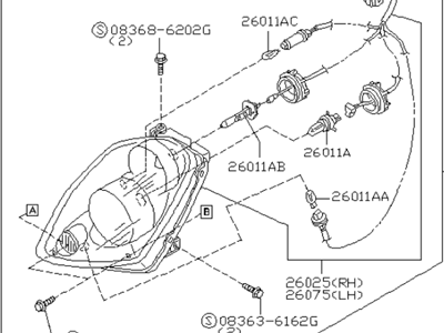 Infiniti G35 Headlight - 26010-AM826