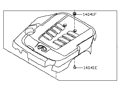 Infiniti 14041-1MC2A Engine Cover Ornament Assembly