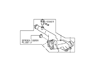 2007 Infiniti M45 Thermostat Housing - 11061-EH00A