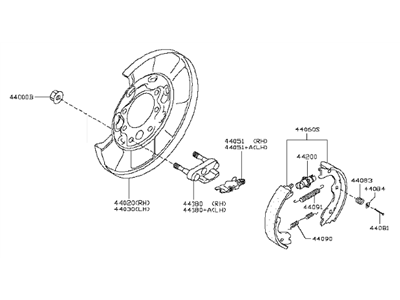 Infiniti Parking Brake Shoe - 44010-EG06B