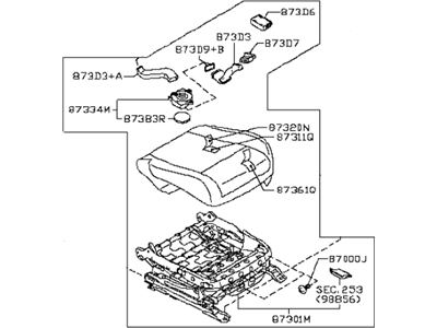 Infiniti 87300-1CD2B Cushion Assembly - Front Seat