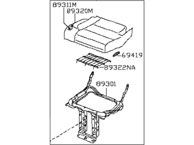Infiniti 89300-ZQ10A Cushion Assembly - 3RD Seat, RH