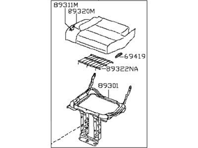 Infiniti 89300-ZC51B Cushion Assembly - 3RD Seat, RH