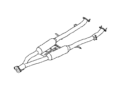 Infiniti 20300-4GA2B Exhaust Sub Muffler Assembly
