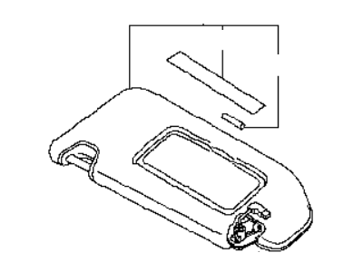 Infiniti 96401-3WY2B Driver Sun Visor Assembly