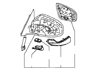 Infiniti 96302-1BA3E Mirror Assembly-Door,LH