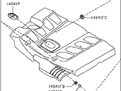 Infiniti 14041-1LA1B Engine Cover Ornament Assembly