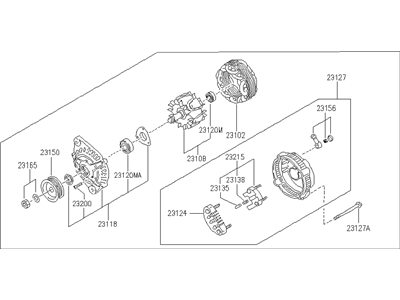 Infiniti G20 Alternator - 23100-64J10