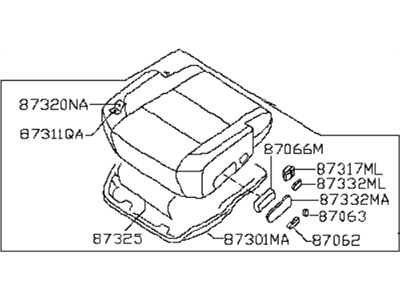 Infiniti QX56 Seat Cushion - 87350-ZE13B