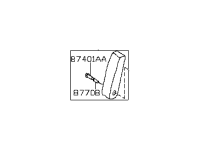 Infiniti 87750-ZQ10B Front Seat Armrest Assembly