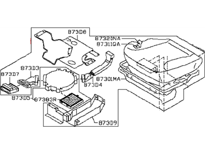 Infiniti 87350-AT283 Cushion Assy-Front Seat