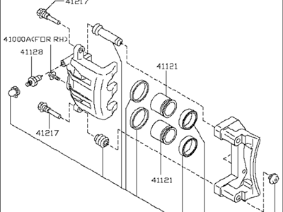 Infiniti Brake Caliper Repair Kit - 41120-64U25