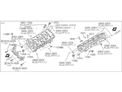 Infiniti 11090-67U01 Head Assembly-Cylinder,L