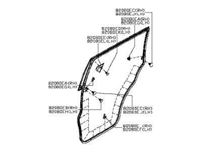 Infiniti QX80 Door Seal - 82831-1LA0C