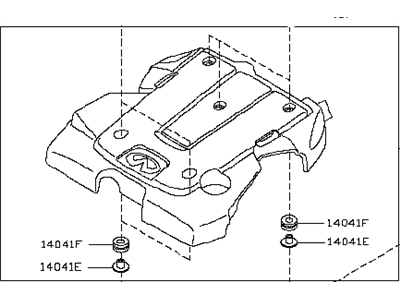 Infiniti 14041-1BV0A Engine Cover Ornament Assembly