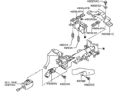 Infiniti Steering Column - 48810-1NF1B