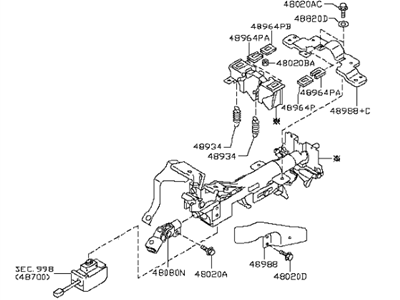 2008 Infiniti G37 Steering Column - 48810-JK71A