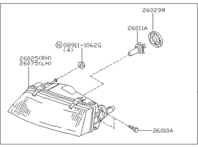 Infiniti 26010-2L925 Right Headlight Assembly