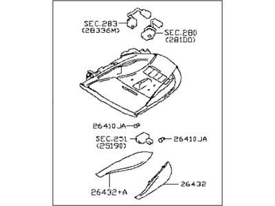 Infiniti 26430-1ME8A Lamp Assembly Map