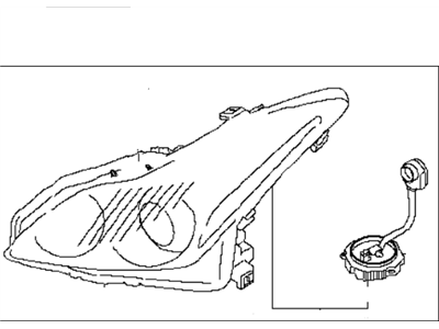 Infiniti 26025-JL02B Headlamp Housing Assembly, Right