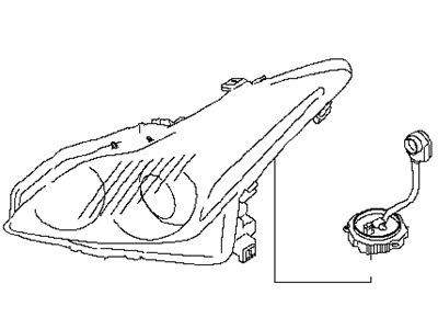 Infiniti 26075-JL00B Headlamp Housing Assembly, Left