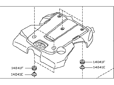 Infiniti 14041-EY00A Engine Cover Ornament Assembly