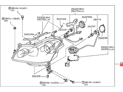 Infiniti M45 Headlight - 26060-EH10D
