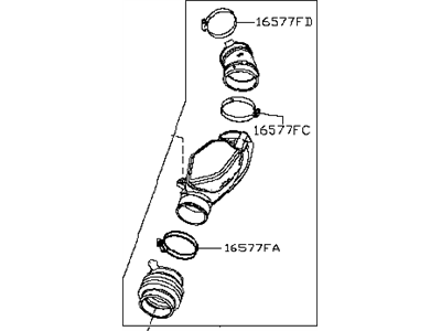 Infiniti 16576-EH000 Duct Assembly-Air