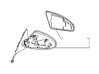 Infiniti FX45 Car Mirror - 96302-8Y85A