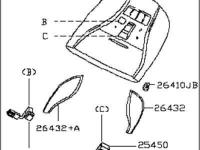 Infiniti 26430-3JV0A Lamp Assembly Map