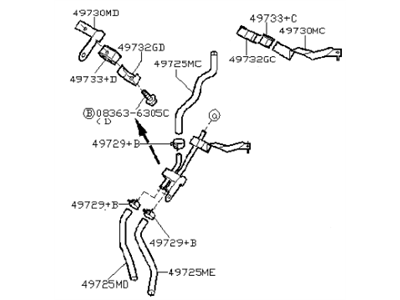 Infiniti 49790-AC600 Tube Assy-Power Steering