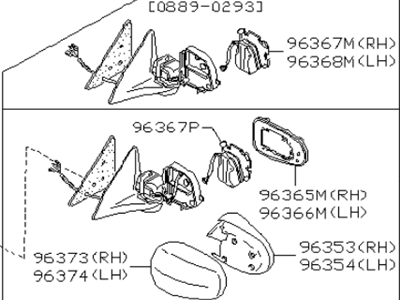 Infiniti J6301-67U00 Mirror Assembly-Door,RH