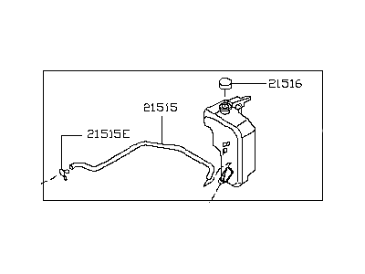 2010 Infiniti M45 Coolant Reservoir - 21710-EH00A