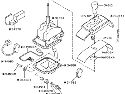 Infiniti 34901-AR218 Transmission Control Device Assembly