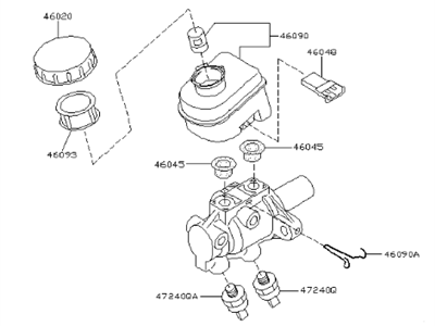 2005 Infiniti FX45 Brake Master Cylinder - 46010-CG001