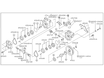 1993 Infiniti J30 Power Steering Pump - 49110-10Y00