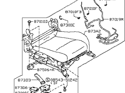 Infiniti 87300-6AJ2C Cushion Assembly - Front Seat