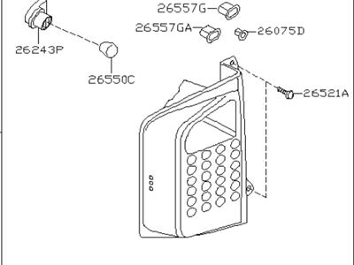 Infiniti 26550-7S600 Lamp Assembly-Rear Combination,RH