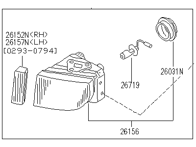 Infiniti B6150-67U10 Lamp Assembly-Fog,RH