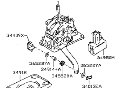 Infiniti 34901-1CA1E Transmission Control Device Assembly