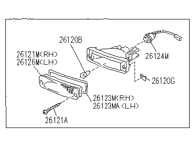 Infiniti M30 Side Marker Light - B6130-F6600