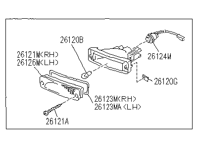 1990 Infiniti M30 Side Marker Light - B6135-F6600