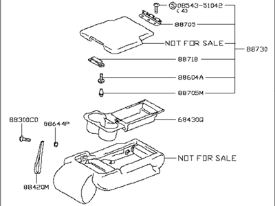 2015 Infiniti QX70 Armrest - 88700-1CB1C