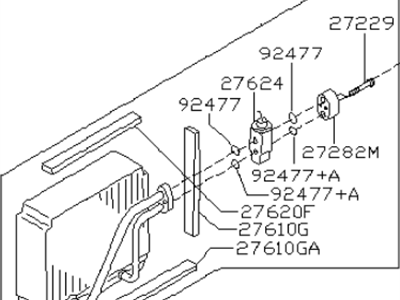 2001 Infiniti G20 Evaporator - 27280-7J201