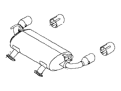 Infiniti 20100-5CF0D Exhaust Main Muffler Assembly