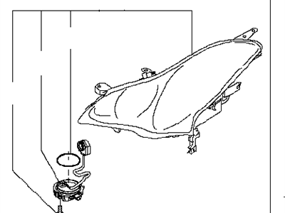 Infiniti 26075-1BA3B Headlamp Housing Assembly, Left