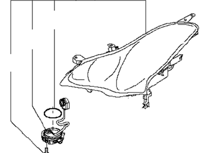 Infiniti 26025-1BA0A Headlamp Housing Assembly, Right